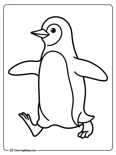 El pingüino caminando