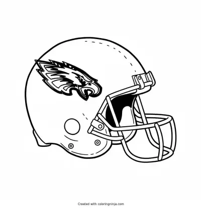 Philadelphia Eagles Helmet Coloring Page