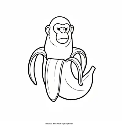 A coloring page of Chimpazini Bananini