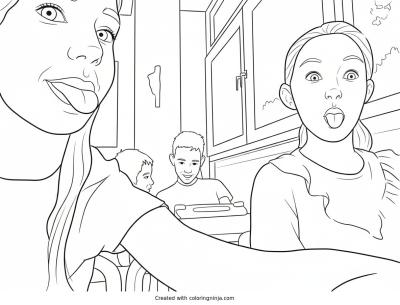 A coloring page of Photo to coloring page