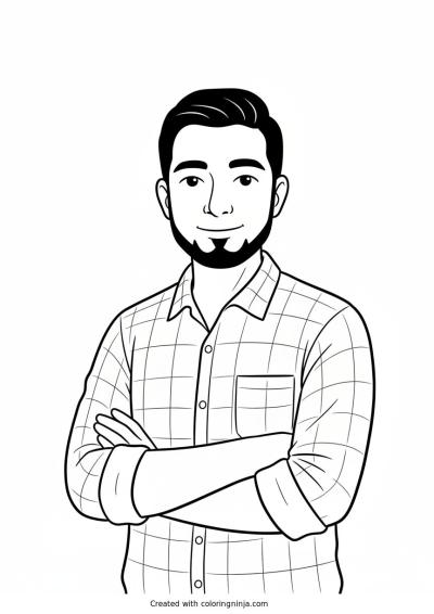 A coloring page of Photo to coloring page