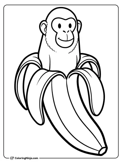 Chimpanzini Bananini Coloring Page
