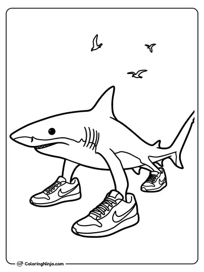 Tralalero Tralala Coloring Page