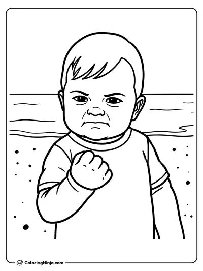 Success Kid Meme Coloring Page