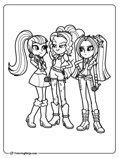 Tres amigas estrellas de pop cantando