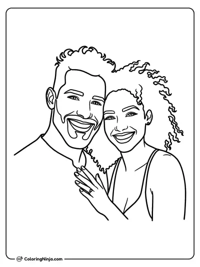 Pareja Feliz Sonriendo Junta