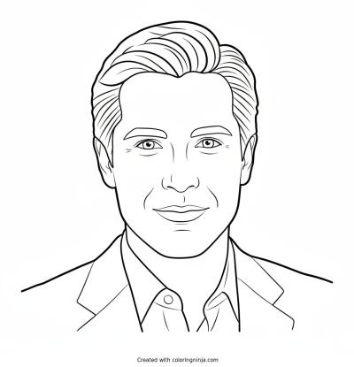 A coloring page of A picture of fernando mendoza