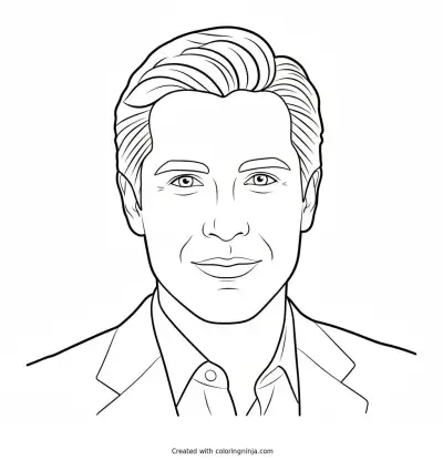 A picture of fernando mendoza coloring page
