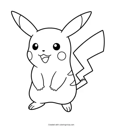 Pikachu Coloring Page