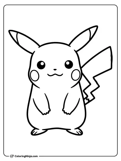 Pikachu sonriendo de frente