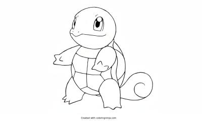 A coloring page of pokemon