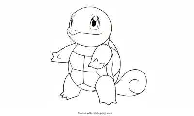 A coloring page of pokemon