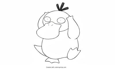 A coloring page of pokemon