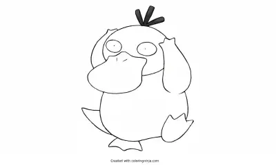 A coloring page of pokemon