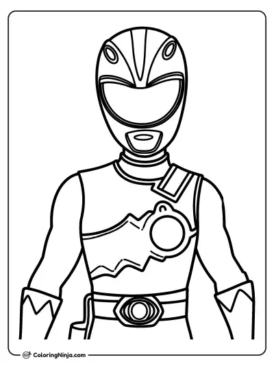 Power Rangers Coloring Page