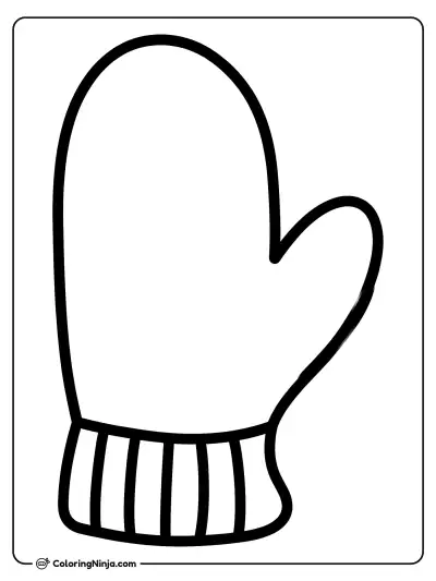 Plantilla de manopla para manualidades