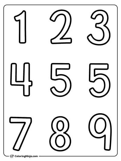 Números del 1 al 9