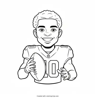Quinshon Judkins Cartoon Hero Coloring Page