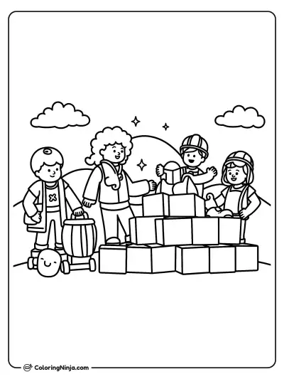 Rubble and Crew Coloring Page