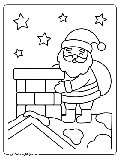 Visita de Papá Noel a la chimenea