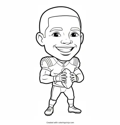 Sauce Gardner Cartoon Style Coloring Page