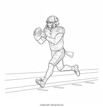 Sauce Gardner Sideline Interception Coloring Page