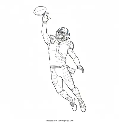 Sauce Gardner Pass Deflection Coloring Page