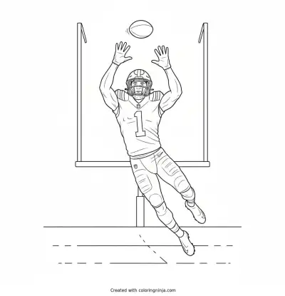 Sauce Gardner Goal Line Tip Coloring Page