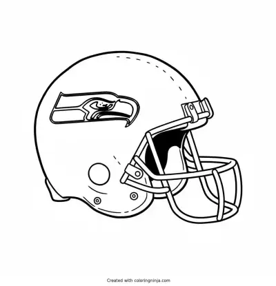 Seattle Seahawks Helmet Coloring Page