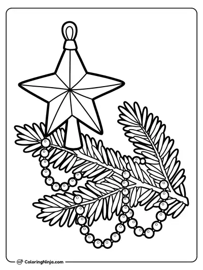 Estrella brillante para el árbol