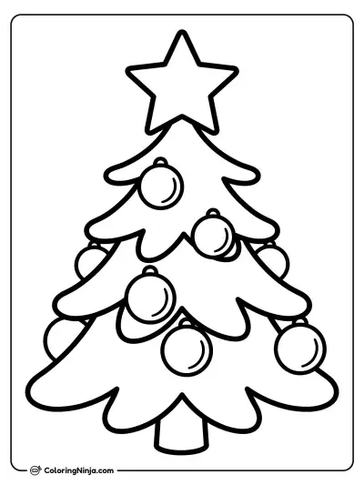 My Very First Christmas Tree Coloring Page