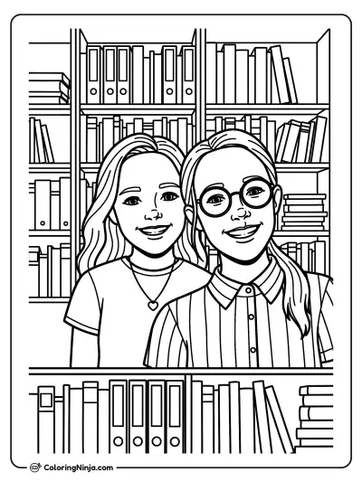 Niñas escolares sonrientes posando para foto