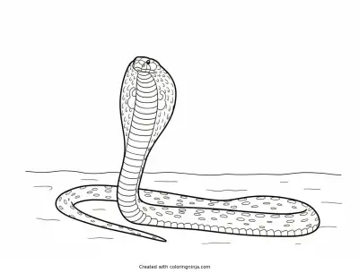 A coloring page of snake