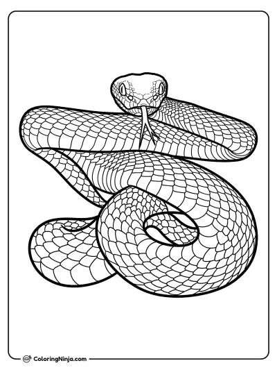 Serpiente con la lengua afuera