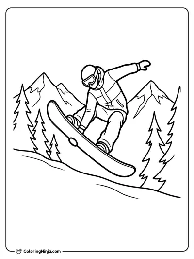 Un joven haciendo snowboarding en la nieve