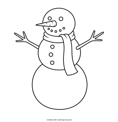 a Snowman coloring page