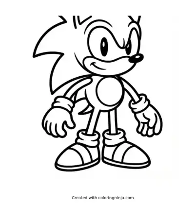 Sonic the hedgehog coloring page