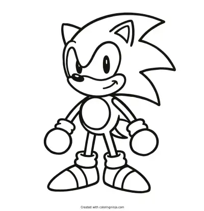 Sonic the Hedgehog Coloring Page