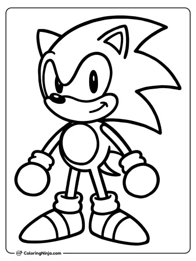 Sonic the Hedgehog coloring page