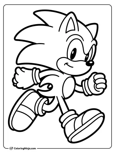 Sonic corriendo a toda velocidad