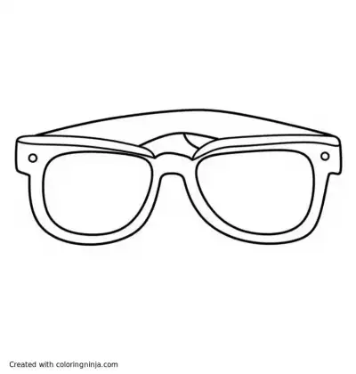 A coloring page of sunglasses 