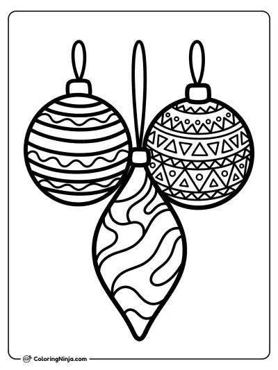 Esferas navideñas con patrones geométricos