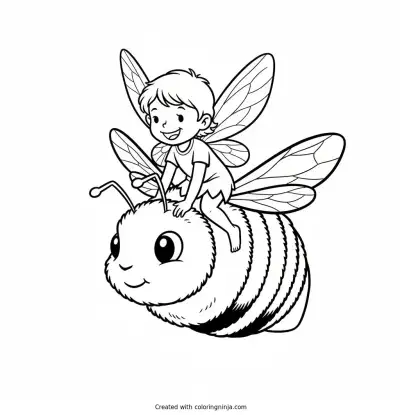 Bumblebee Air Express Voyage Coloring Page
