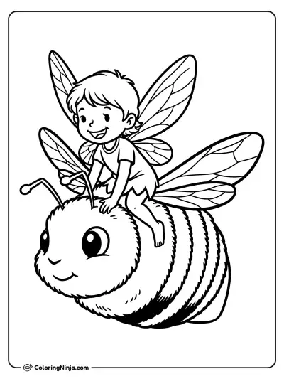 Viaje del niño hada en abejorro