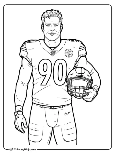 Retrato de T.J. Watt en la banda