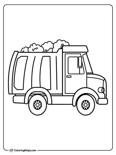 Trash Truck Show from Netflix Coloring Page