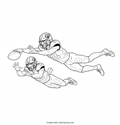 Travis Hunter Defensive Pass Breakup Coloring Page