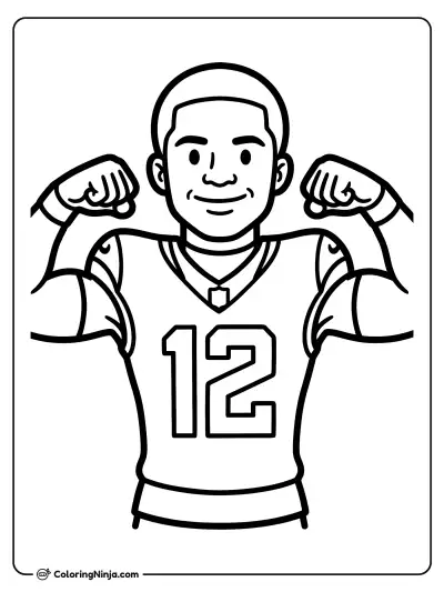 Travis Hunter caricatura en jersey