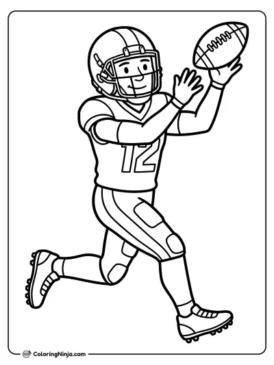 Travis Hunter Running the Field Coloring Page