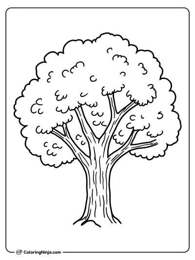 a Tree coloring page